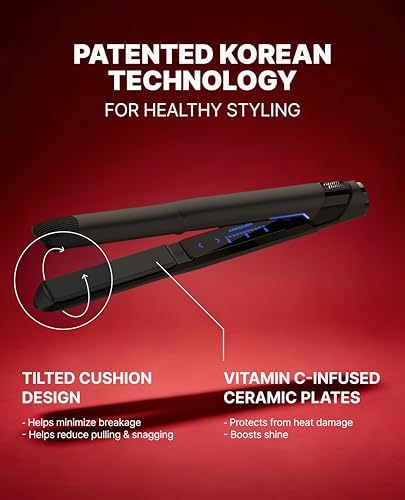 GLAMPALM GlamMuse 1" All-Ceramic Flat Iron | Korea's No.1 Hair Straightener - Image 4