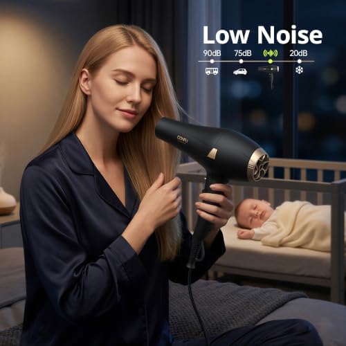 CONFU Hair Dryer Professional Hairdryer - Ionic Blow Dryer 5X Fast Drying - Image 7