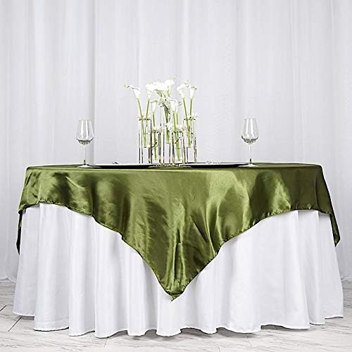 10 pcs 72x72 inch Willow Green Square Tablecloth Satin Fabric Overlays Linens | Table Cloths Cover for Wedding Party Banquet Reception Events Decoration Kitchen Dining Events Kitchen Dining - Image 6