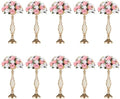 NUPTIO Gold Centerpiece Stand for Table, Twist Style , 17.7" Tall, 10 Pcs by Nuptio