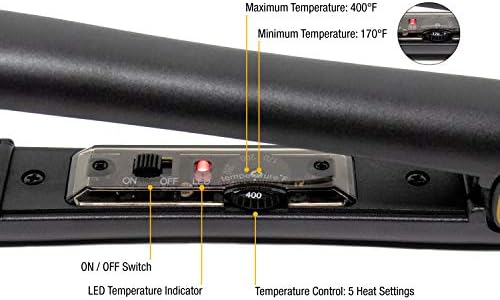 Original Medium Flat Iron, 1 inch, Black - Ceramic Floating Plates for Smooth, Shiny, Frizz-Free Hair - 1 Year Warranty, Made in Korea - Image 4