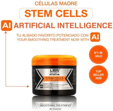 Liss Expert Stem Cells Smoothing Treatment – Organic Keratin & Argan Oil – for Frizz-Free Repair & Shine – Professional Straightening(250 ml-Shoulder Length) - Image 2