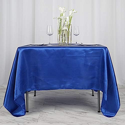 10 pcs 72x72 inch Royal Blue Square Tablecloth Satin Fabric Overlays Linens | Table Cloths Cover for Wedding Party Banquet Reception Events Decoration Kitchen Dining Events Kitchen Dining - Image 4