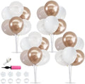TONIFUL 4 Set Nude White Champagne Gold Balloon Stand Centerpiece for Table by TONIFUL