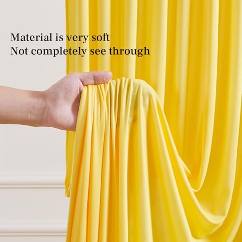 8x10FT Yellow Backdrop Curtains for Wedding Parties, Wrinkle Free Polyester Photography Backdrop Drapes for Wedding Baby Shower Birthday Parties Stage Background Stand Decorations 4x10ft,2 Panels - Image 7