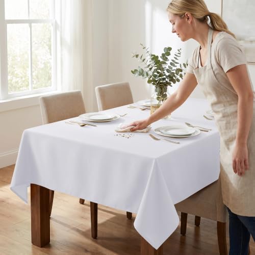 Fitable 6 Pack Rectangle Tablecloths, 70 x 108 Inch, Whitre - Image 6