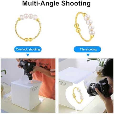 PULUZ Mini Light Box, 9" Photography Table Top Light Box 20 LED Portable Photo Studio Shooting Tent with 2 Kinds Color Backdrops for Small Size Products - Image 4