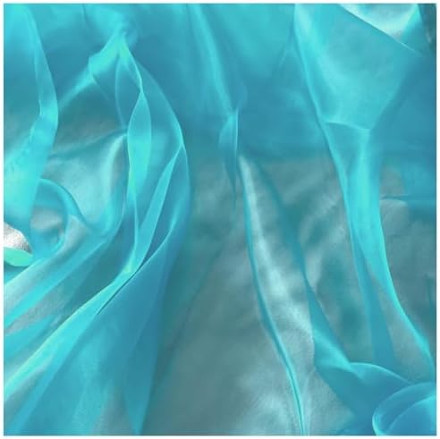 25 Yard Organza Fabric 44" Wide for Wedding Event Décor - Light Teal - Image 3