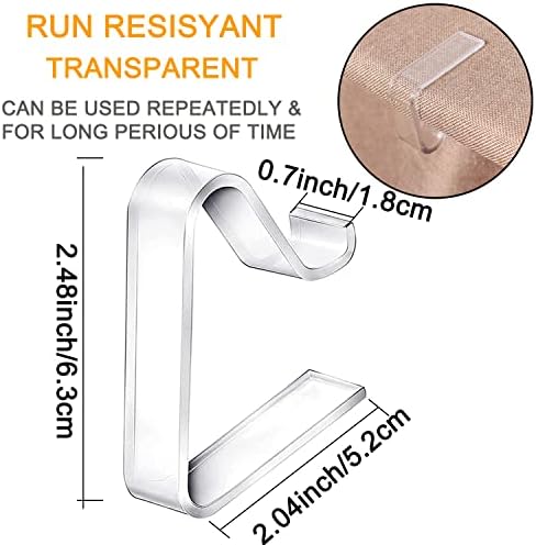 48 Pieces Transparent Clear Tablecloth Clips, Plastic Table Cloth Clips，Windproof Table Cover Holder Clamps，Table Cloth Holder for Christmas Home Wedding Party Indoor Outdoor Camping Picnic (Large) - Image 2