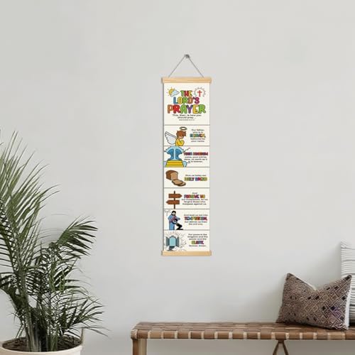 The Lord's Prayer Banner, Church Banner, Christian Rustic Hanging Door Flag, Farmhouse Decorations Outdoor Indoor, Church Activity Decor, Bible Lesson, Scripture and Words Decorations - Image 4