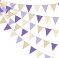 30 Ft Purple Lavender Beige Champagne Gold Party Decorations Pennant Banner Flag Hanging Paper Triangle Bunting for Birthday Bridal Shower Wedding Shower Engagement Lilac Violet Party Supplies by pinkblume