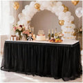THARAHT Tulle Table Skirt 9FT 270CM Long for Rectangle Tables Round Tables Ruffle Desk Skirt for Princess Girls Birthday Party Cake Dessert Decorations Table Skirt by THARAHT