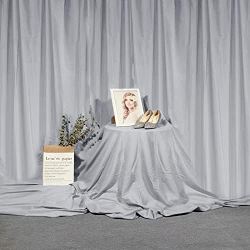Grey Backdrop Curtains 10ftx10ft Party Polyester Photo Drapes - Image 6