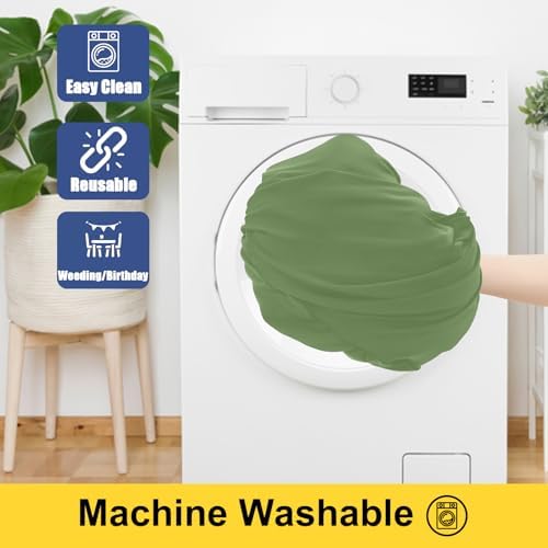 Smiry Spandex Open Back Tablecloth,Elastic Fitted Stretch Tablecloth for 6FT Rectangle Tables,Waterproof Washable Table Cover Skirt for Outdoor, Banquet & Parties (Sage Green, 72Lx30Wx30H Inch) - Image 7