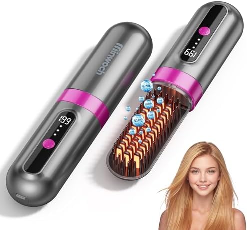 Go Brush Pro 2026 Upgraded Cordless Hair Straightener Brush for Women by Unknown