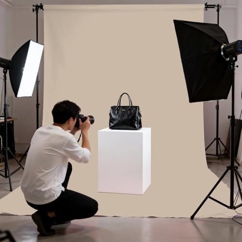 Beige Photography Backdrop for Photoshoot, Fabric 8x10ft - Image 4