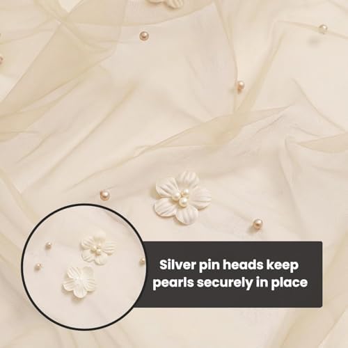 Artoid Mode Flower Pearl Peach Gauze Table Runner 10FT, Seasonal Sheer Dining Holiday Wedding Birthday Baby Shower Table Decor for Home Party - Image 6