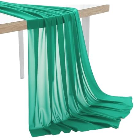 85 Yard Chiffon Fabrics, 44" Wide, Lightweight, Sheer – Emerald Green by MDS