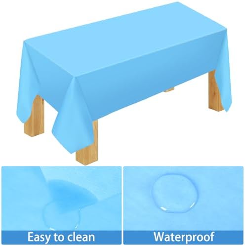 229PCS Light Blue Party Supplies Set Disposable Paper Plates Cups - Image 3