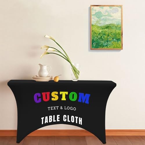 Custom Table Cloth with Business Logo Add Your Design Here Personalized Table Cloth Customized Tablecloths for Business Birthday Wedding Decor 5 FT - Image 5