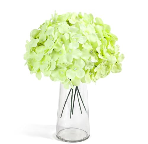 Auihiay 64Pcs Green Hydrangea Flowers, Silk Hydrangeas - Image 2