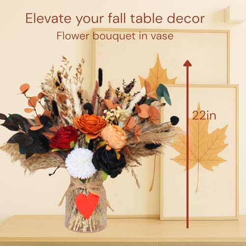 Fall Dried & Artificial Floral Centerpieces For Tables, Thanksgiving Decor - Image 5