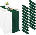 20 Pack Cheesecloth Table Runner 20 x 120 in, Emerald Green by XLEUDTER