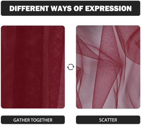 Artoid Mode Burgundy Gauze Table Runner 28x120Inch, Seasonal Sheer Kitchen Dining Holiday Wedding Birthday Baby Shower Table Decor for Home Party - Image 6