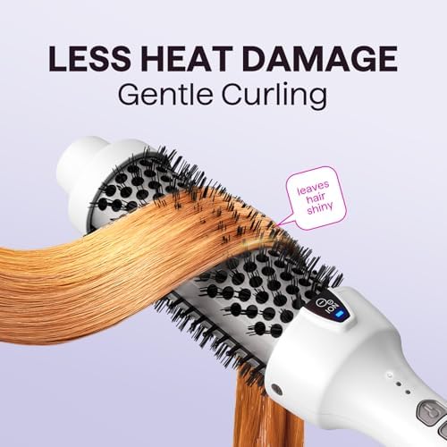 Wavytalk Thermal Brush, 1.5 Inch Ionic Thermal Round Brush Makes Hair Smoother Get Natural Curls (White) (Pack of 2) - Image 5