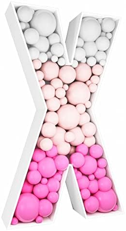 3FT DIY Mosaic Balloon Letter X Frame, Fillable Party Backdrop Decor by JW+Passion+-+Premium+Quality%2C+Made+With+Passion
