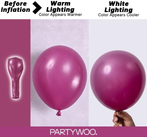 PartyWoo Dark Purple Balloons 140pcs Royal Purple Boho Neutral Color - Image 3