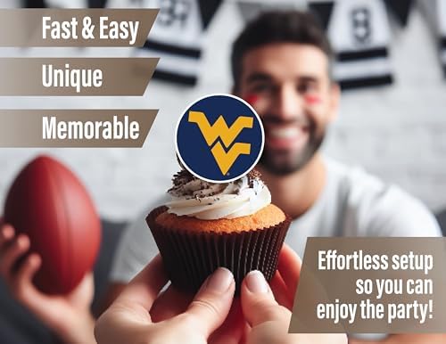 WVU Party Supplies West Virginia Decorations Mountaineers Party Decor 42 Pc - Image 4