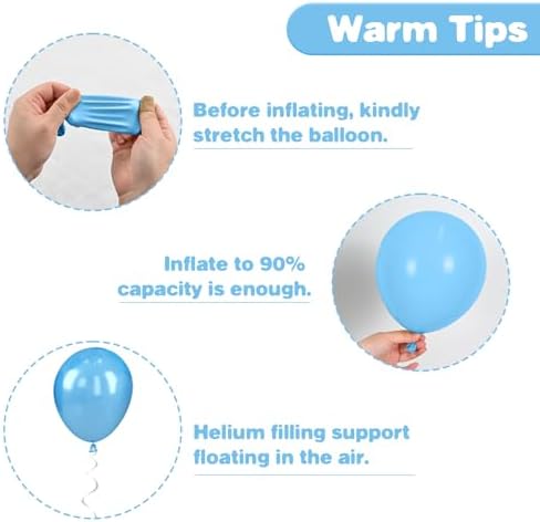 Blue Silver Balloons for Boys Baby Shower Gender Reveal Mens Birthday Party - Image 3