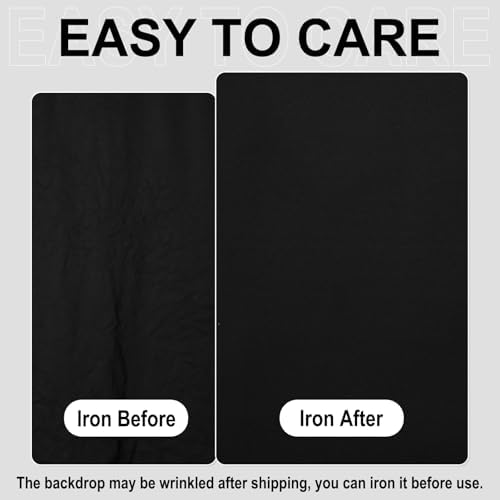 GFCC 6FTx9FT Black Backdrop Background for Photography Photoshoot - Image 2