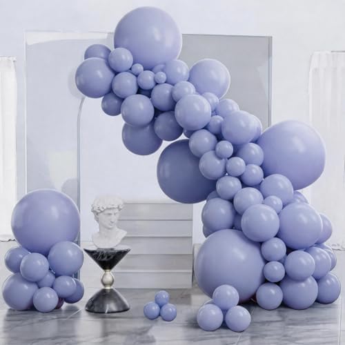 PartyWoo Dusty Purple Balloons 140pcs Lavender Lilac Boho Neutral Color by PartyWoo