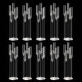 42.5inch 10pcs Acrylic Candelabra Centerpieces for Tables 5 Arms Wedding centerpieces for Decorations by MEISHAONV