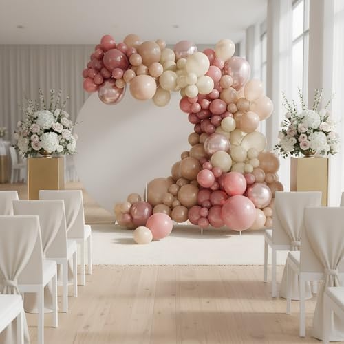 Vellax 146-Pc Balloon Garland Kit, Dusty Pink, Nude & Rose Gold DIY - Image 6