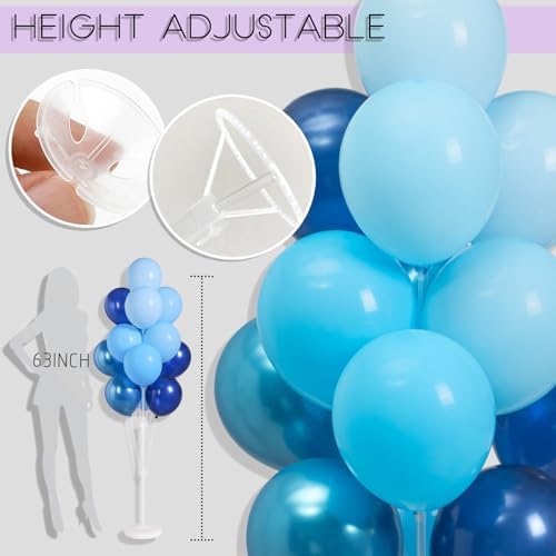 Balloon Sticks with Base for Floor&Table,Metallic Pearl Baby Blue Balloon Column Stand Kit Adjustable 20"-63",Base&Pole,Backdrop Decoration for Party Wedding Baby Shower Birthday - Image 4