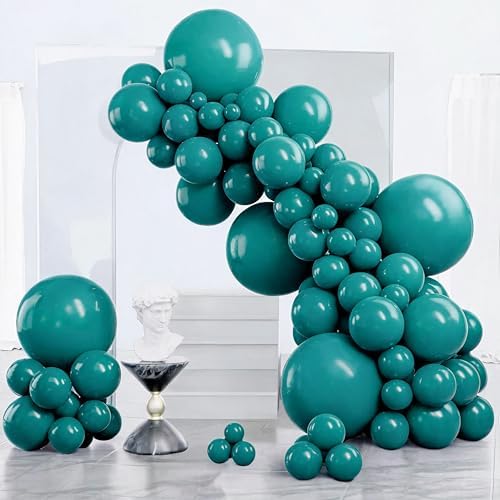 PartyWoo Slate Blue Balloons 140pcs Dusty Blue Boho Neutral Different Sizes by PartyWoo