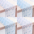 8 Pcs Baby Blue Bow Table Runners 29 x 70 in for Baby Shower Party Decor by Windkream