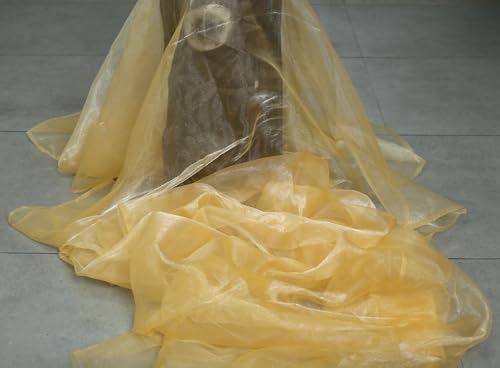 25 Yard Organza Fabric 44" Wide for Wedding Event Décor - Gold - Image 3