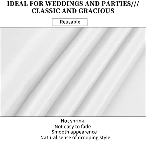 10-Pack White 12 x 108 inches Long Premium Satin Table Runner - Image 4
