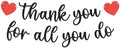 Pre-strung Thank You for All You Do Banner - Black Glitter Appreciation Party Decorations Supplies for Family elders Employee Coworker Staff Teacher, Photo Booth Prop by EONNCNT