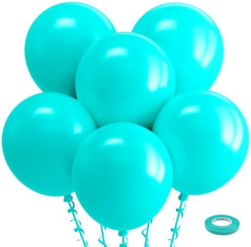 Bezente Teal Balloons 18 Inch 30 Pack Latex Large Thick by Bezente