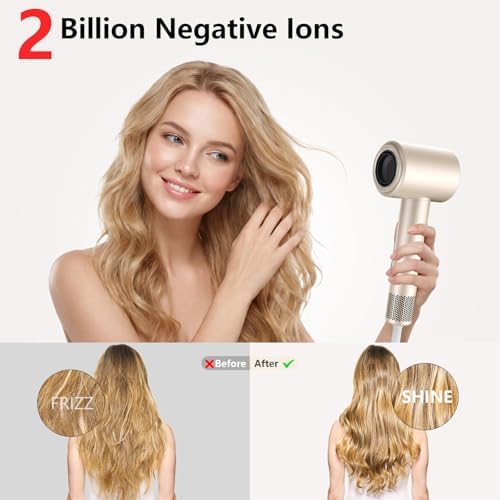 Faster Drying All Hair Types Hair Dryer,Ionic Blow Dryer(Iridescent) - Image 4