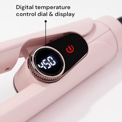 L'ANGE HAIR Le Titane Titanium Flat Iron | Hair Straightener with Curved Edges for Versatile Styling | Dual Voltage Flat Iron with Infrared Heat & Adjustable Temperature | 1" Blush - Image 4