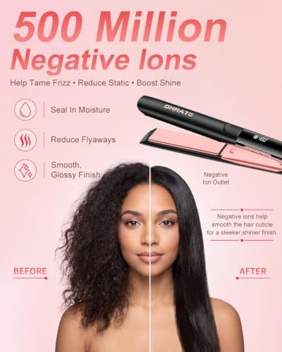 SHRATE Flat Iron Hair Straightener | 2 in 1 Flat Iron and Curler | 1.2 Inch - Image 2
