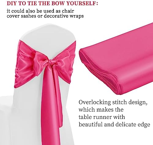 12 Pack Hot Pink Satin Table Runner 12 x 108 Inch Long Premium Table Runners for Wedding Party Events Decoration Birthday Parties Banquets Decorations Graduations Engagements - Image 4
