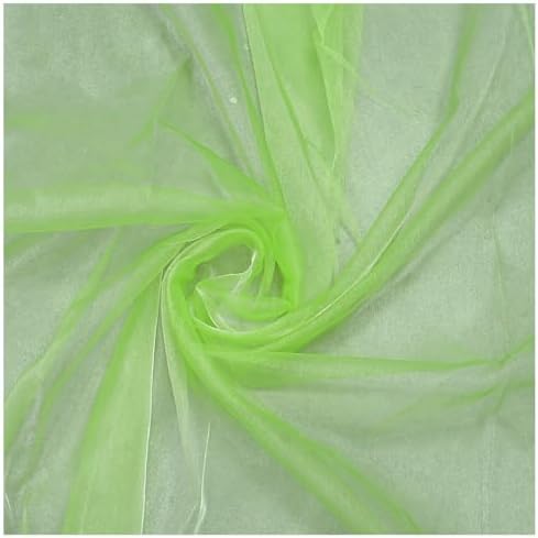 40 Yard Organza Fabric 44" Wide for Wedding Event Décor - Apple Green - Image 4
