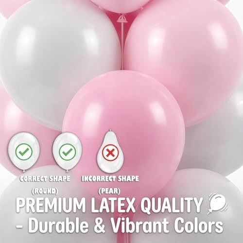 HIINS Baby Pink Chrome Balloon Column Kit Set of 2 with Base for Birthday Party - Image 4